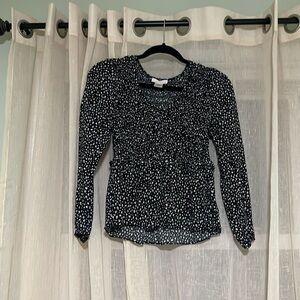 Black and White Blouse